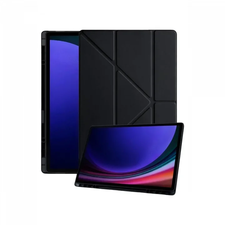 Mey İthalat®  Samsung Galaxy X730 Tab S11 Kalemlikli Mars Tablet Kılıfı - Siyah