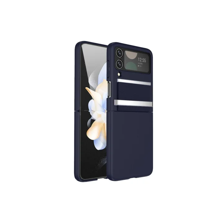 Mey İthalat®  Samsung Galaxy Z Flip 4 Kılıf Belt Flip Kapak - Lacivert