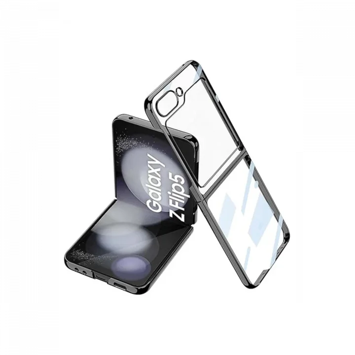 Mey İthalat®  Samsung Galaxy Z Flip 5 Kılıf Fold Element Kapak - Siyah
