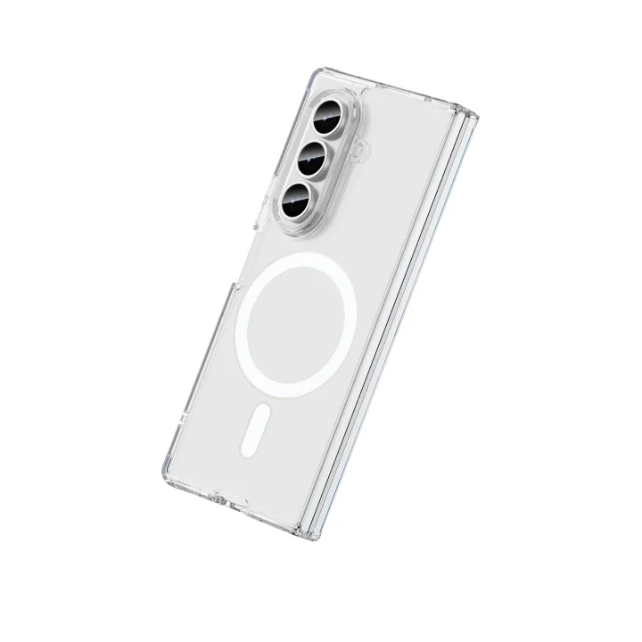 Mey İthalat®  Samsung Galaxy Z Fold 7 Kılıf Magneticsafe Şeffaf Silikon - Şeffaf