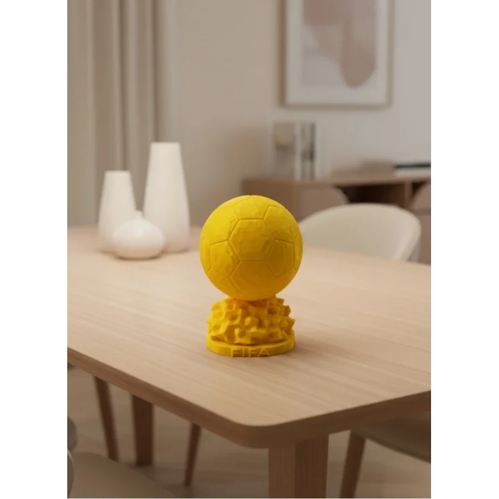 Mey İthalat® Sarı FIFA Topu Dekoratif Biblo 10cm Modern Masa Üstü Aksesuar
