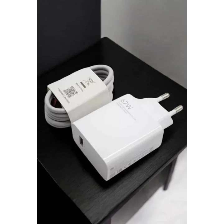 Mey İthalat® Şarj Aleti 67W Hızlı Şarj Turbo Type-C Uyumlu Şarj Adaptörü Kablosu