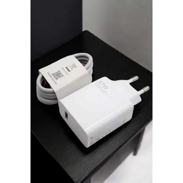 Mey İthalat® Şarj Aleti 67W Hızlı Şarj Turbo Type-C Uyumlu Şarj Adaptörü Kablosu