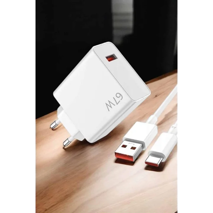 Mey İthalat® Şarj Aleti Turbo Hızlı 67W Type-C Hızlı Şarj