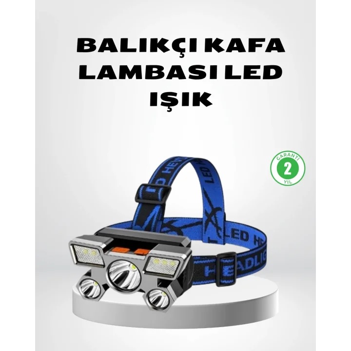 Mey İthalat® Şarj Edilebilir LED Kafa Feneri – 4 Işık Modu, IPX5 Su Geçirmez, Hareket Sensörlü