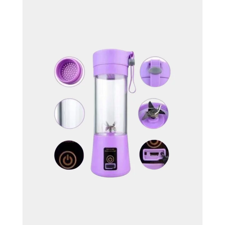 Mey İthalat® Şarjlı 380ml Portatif Smoothie Blender USB Mini Shake Yapıcı