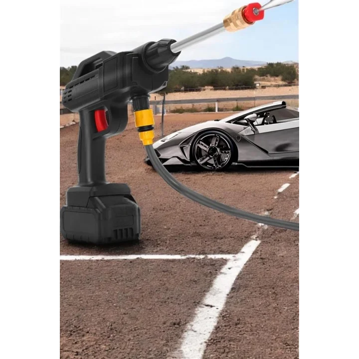 Mey İthalat® Şarjlı Oto Yıkama Tabancası Su Basınçlı Hazneli Bataryalı