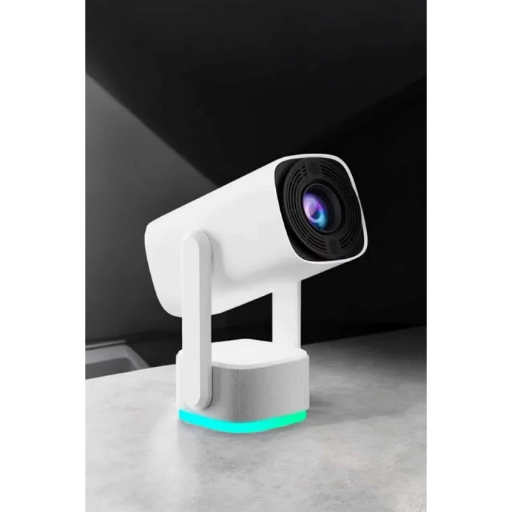 Mey İthalat® Şarjlı Projeksiyon Oyun Sinema Projektörü 4K HD Görüntü Kaliteli