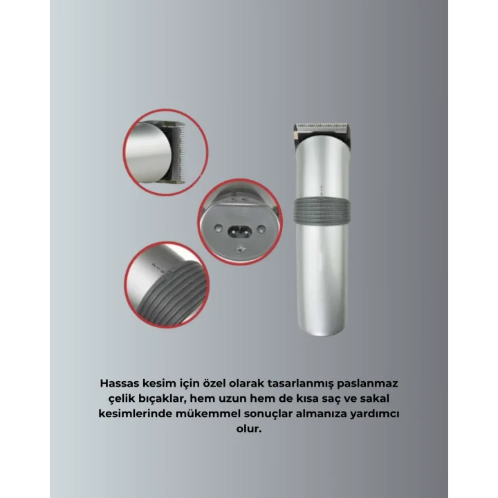 Mey İthalat® Şarjlı ve Kablosuz Tıraş Makinesi – Her Yerde Rahat Kullanım
