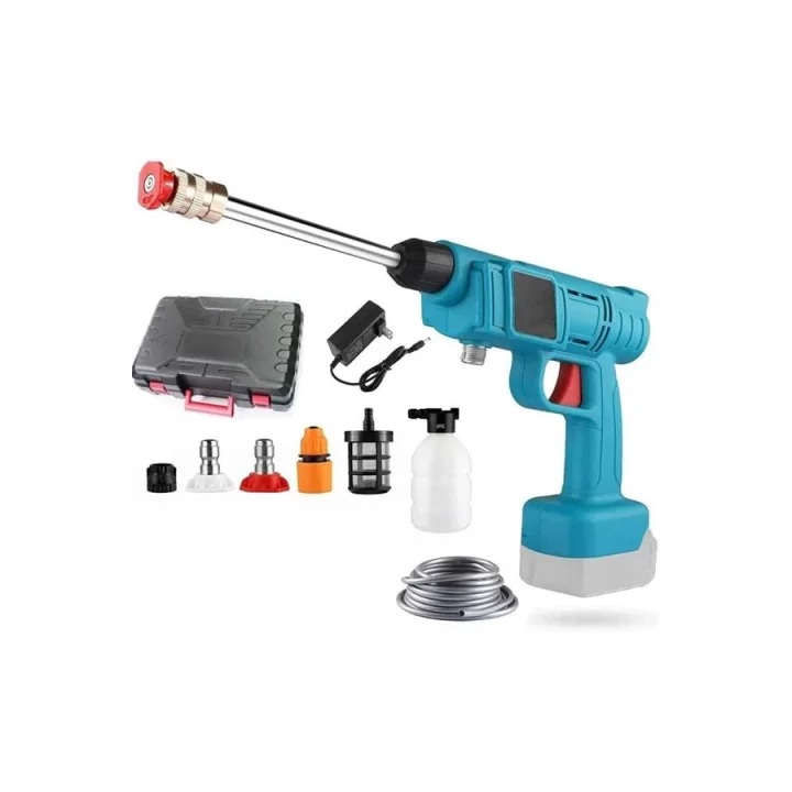 Mey İthalat® Şarjlı Ve Yüksek Basınçlı Oto Yıkama Makinesi Ve Sulama Tabancası Bahçe Yıkama Makinesi