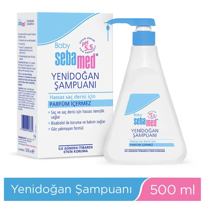 Mey İthalat®   Baby Yenidoğan Bebek Şampuanı 500 ml