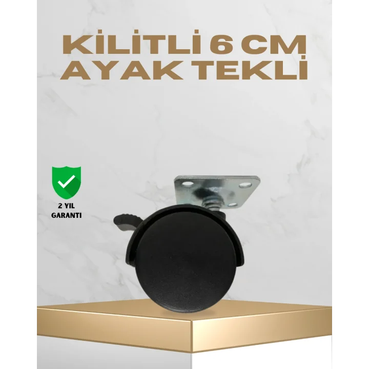 Mey İthalat® Sehpa ve Masa İçin 6 cm Kilitli Ayak