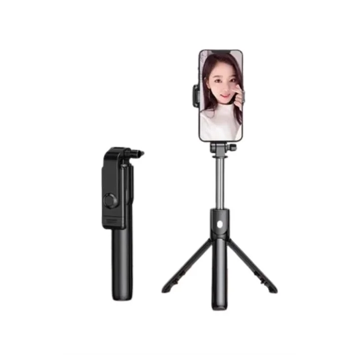 Mey İthalat® Selfie Çubuğu Tripod Bluetooth Kumandalı Selfie Çubuğu Telefon Tutucu