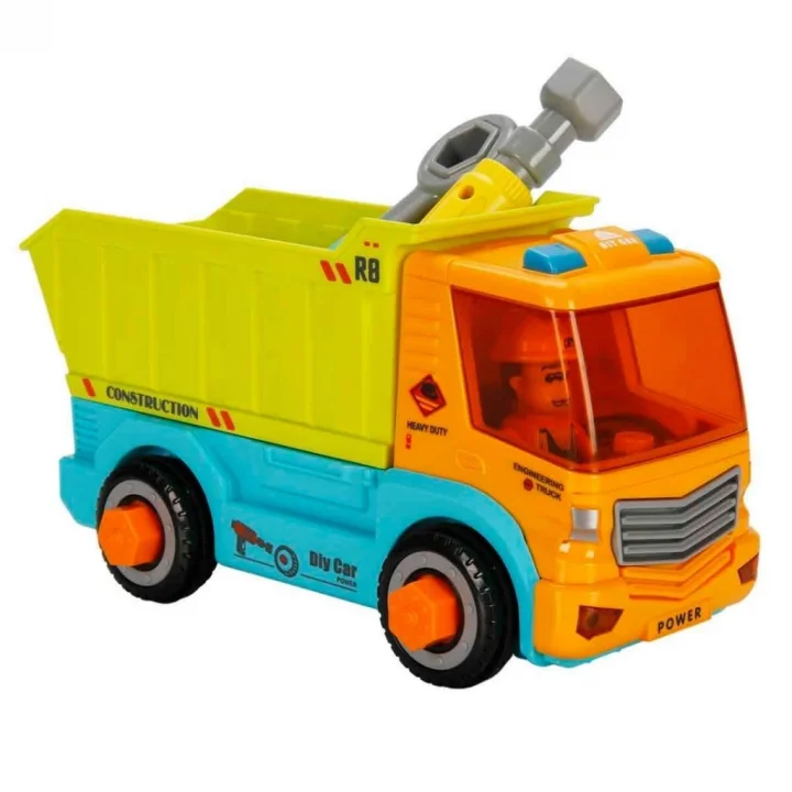 Mey İthalat® Sesli ve Işıklı Figürlü Sök Tak Mini Kamyon Seti