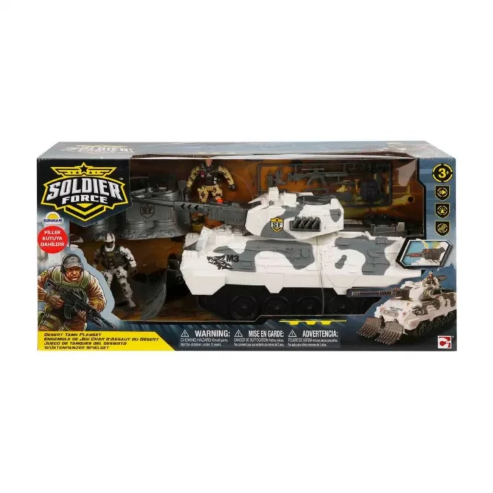 Mey İthalat® Sesli ve Işıklı Soldier Force Kar Tankı Oyun Seti