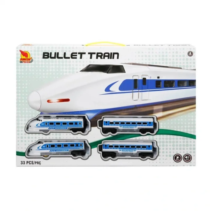 Mey İthalat®  Sesli ve Işıklı Tren Seti 33 Parça