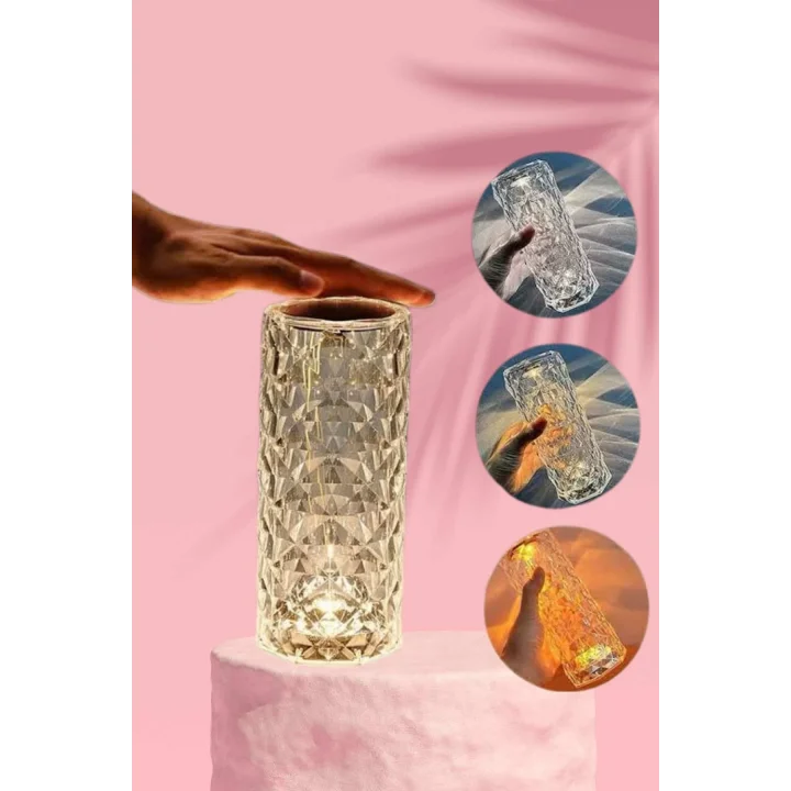 Mey İthalat® Sevgililer Gününe Özel Romantik Kristal Gece Lambası Sevgiliye Hediye