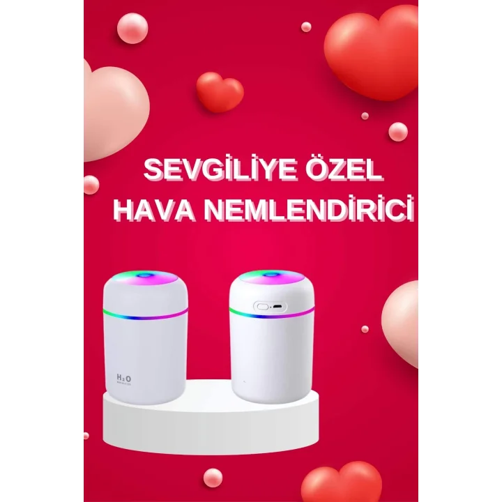Mey İthalat® Sevgiliye Hediye Led Işıklı Hava Nemlendirici USB Şarjlı Sevgiliye Özel