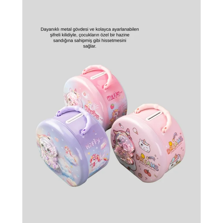 Mey İthalat® ŞİFRELİ KUMBARA MOR