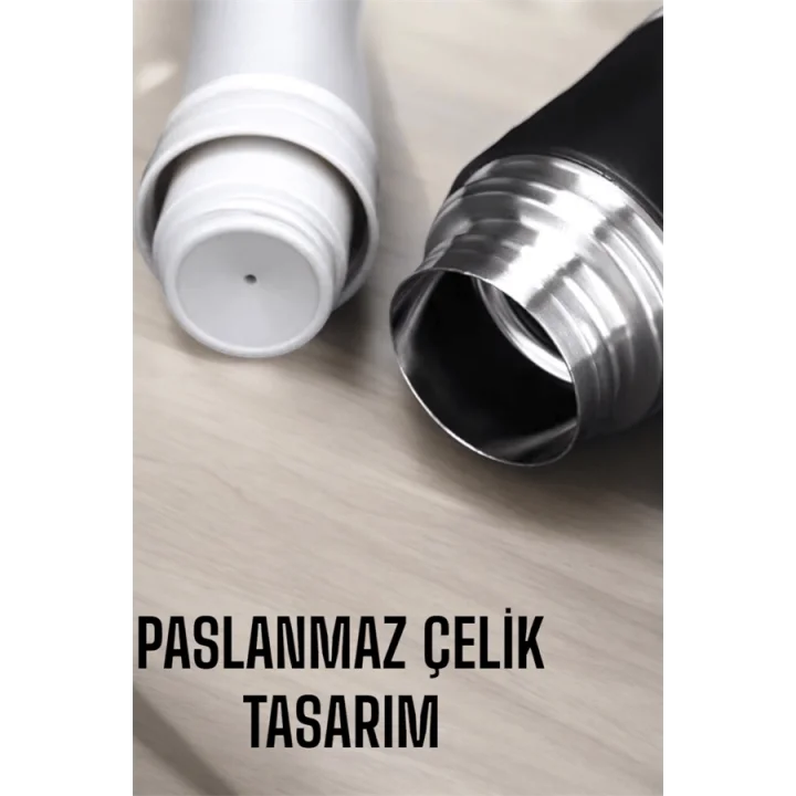 Mey İthalat® Şık ve Dayanıklı 3 Bardaklı Termos Seti Uzun Süre Isı Koruma Özellikli