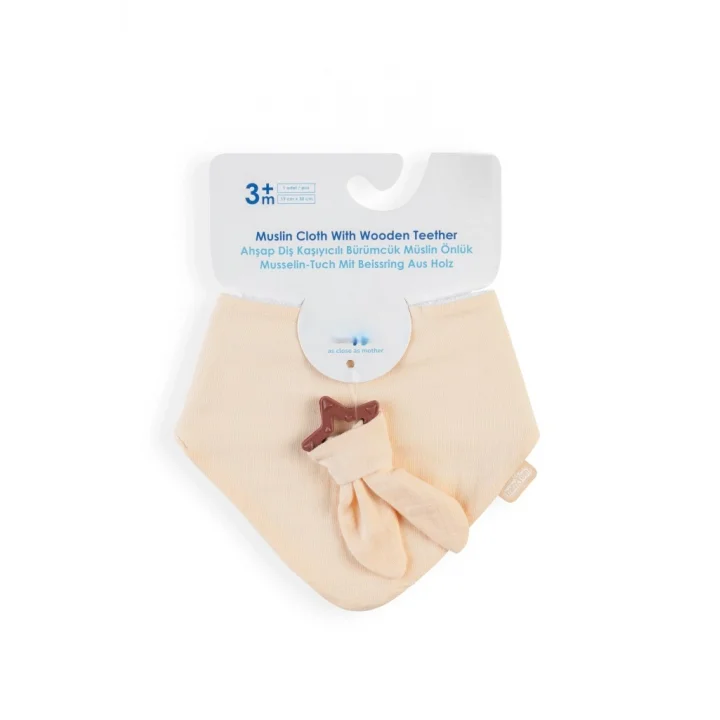 Mey İthalat® Silikon Diş Kaşıyıcılı Müslin Önlük 736 Somon