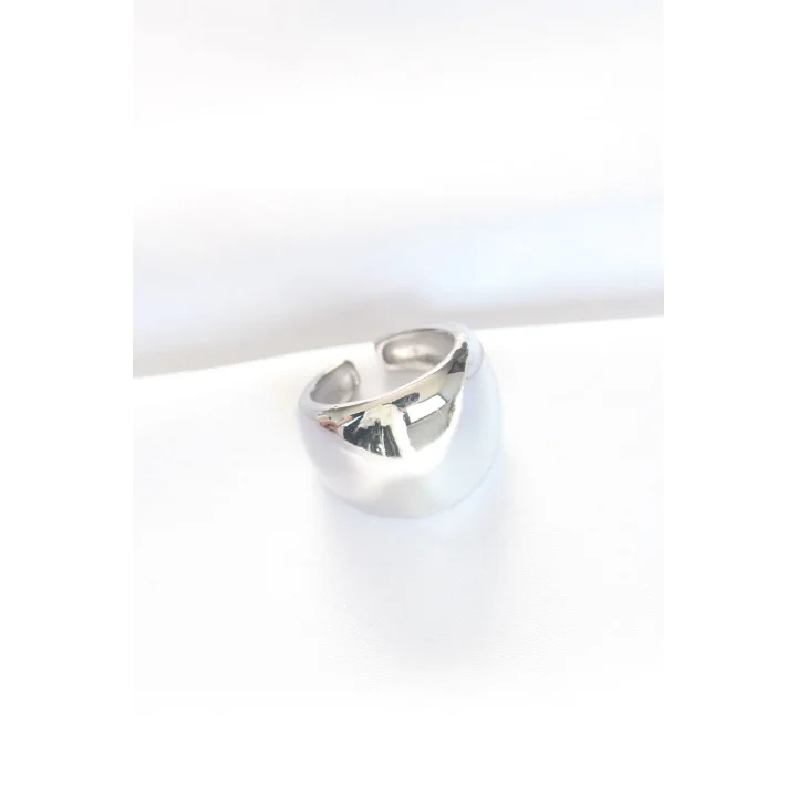 Mey İthalat® Silver Renk Ayarlanabilir Bombeli Ayna Yüzük