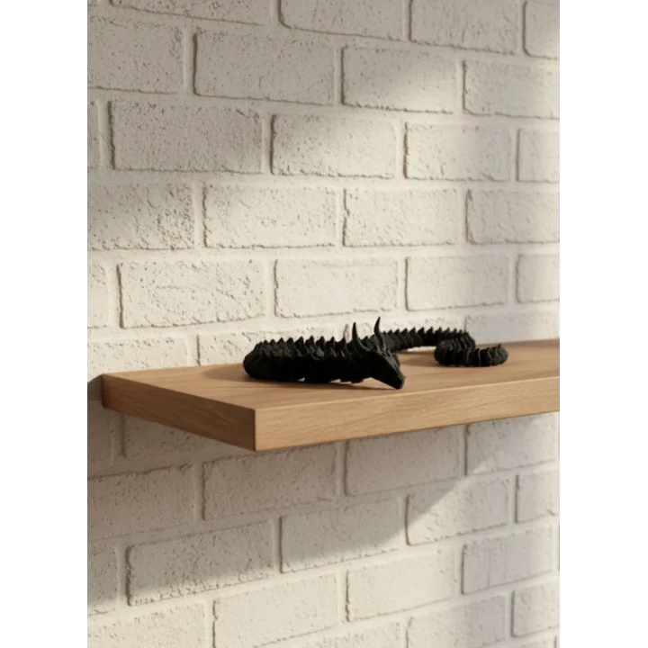 Mey İthalat® Siyah Hareketli Ejderha Figürü Esnek Gövdeli Dekoratif Tasarım 60 cm