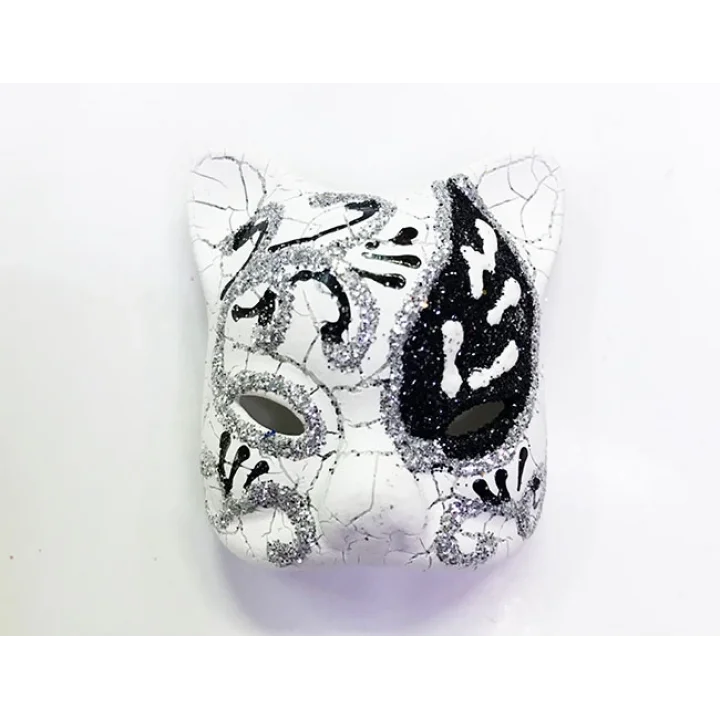 Mey İthalat® Siyah Renk İşlemeli Seramik Malzemeden İmal Venedik Kedi Model Magnet