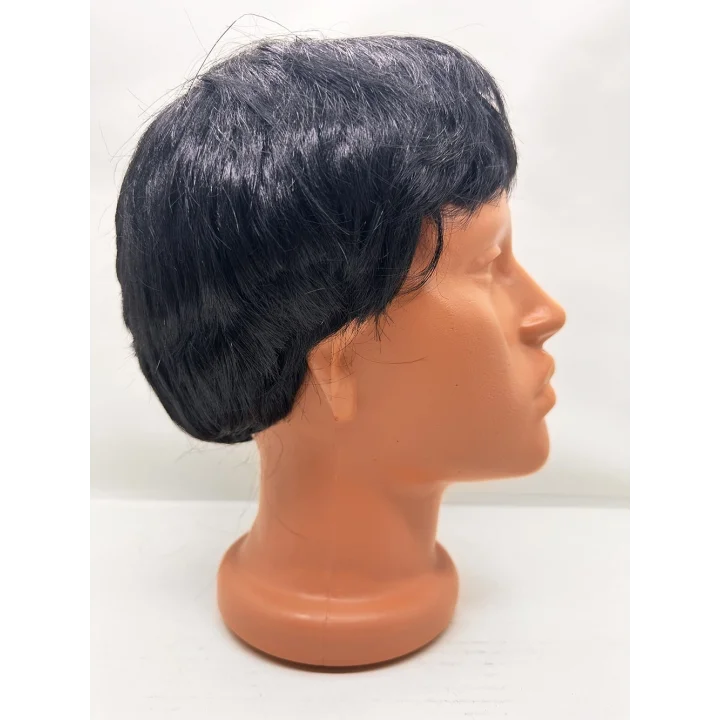 Mey İthalat® Siyah Renk Kısa Kesim İçi Astarlı Erkek Peruğu