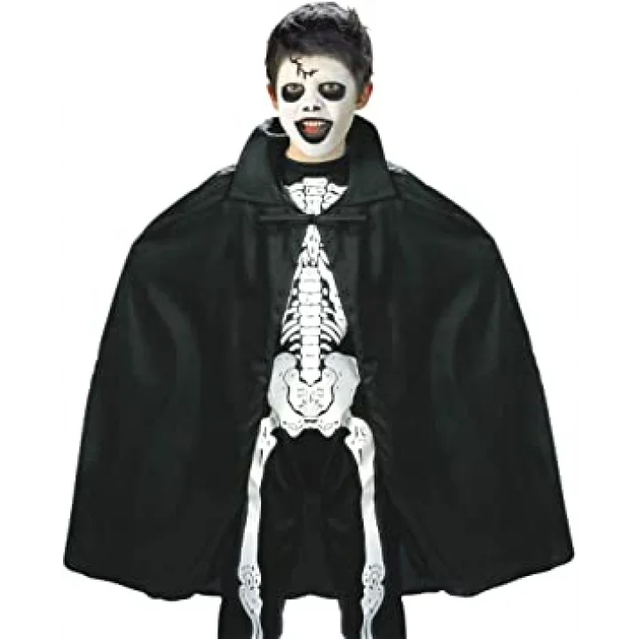Mey İthalat® Siyah Renk Yakalı Halloween Pelerini 90 cm