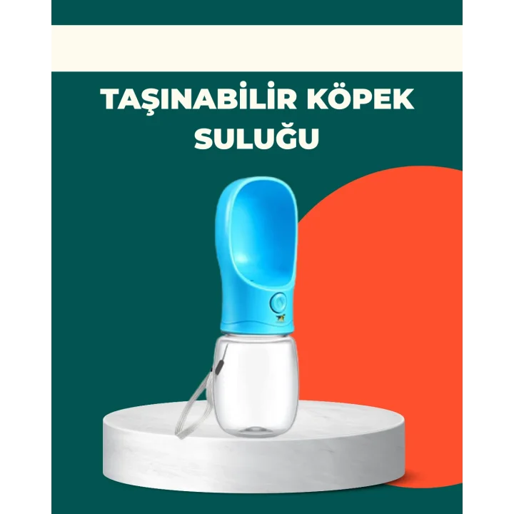 Mey İthalat® Sızdırma Önleyici Silikon Halkalı Pet Su Dispenseri Gezi Seyahat İçin