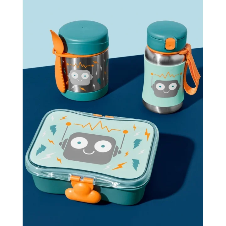 Mey İthalat®   Zoo Pipetli Paslanmaz Çelik Suluk 350 ml Robot