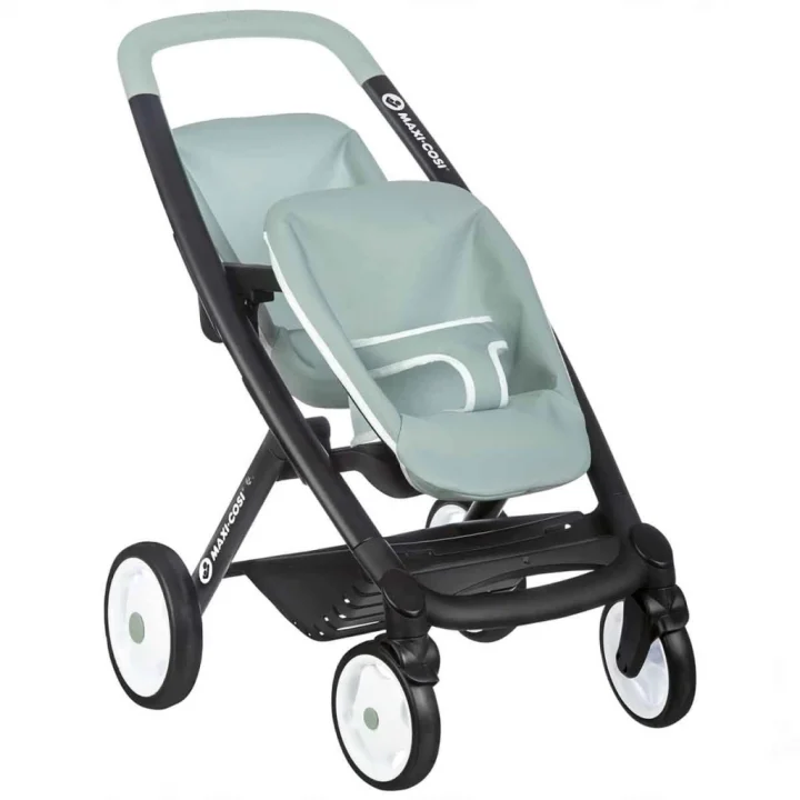 Mey İthalat® İkiz Oyuncak Bebek Arabası Yeşil