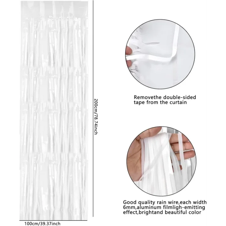 Mey İthalat® Soft Beyaz Renk Duvar ve Kapı Perdesi İthal 100x200 cm