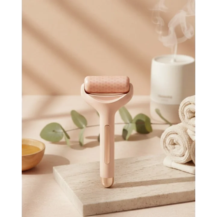 Mey İthalat® Soğuk Jel Başlıklı Buz Silindiri Yüz Masaj ve Bakım Aleti