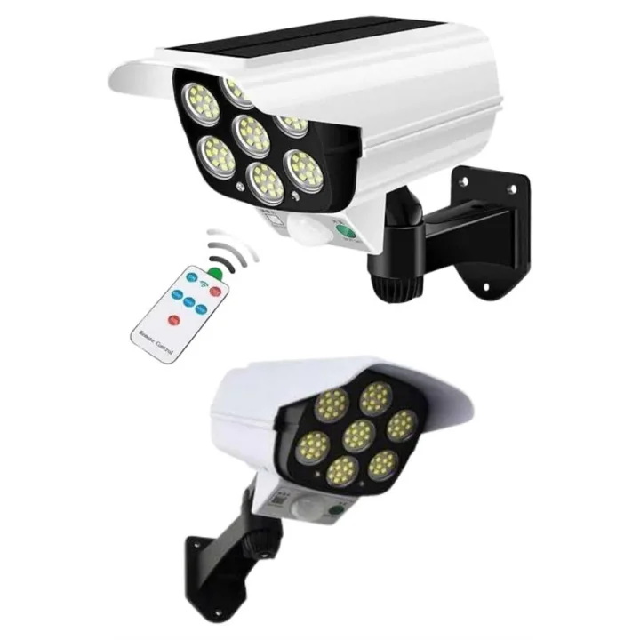 Mey İthalat® Solar Bahçe Aydınlatması Hareket Sensörlü Uzaktan Kumandalı Kamera Görünümlü