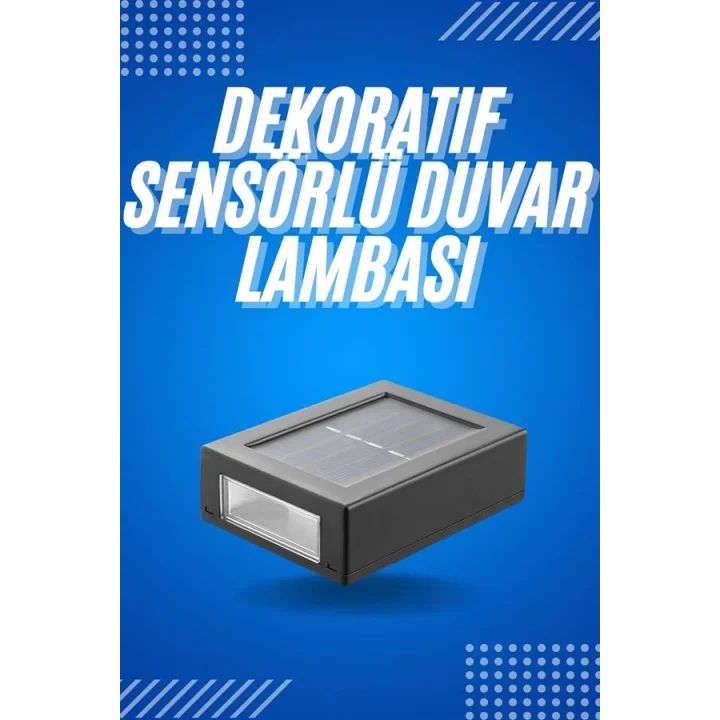Mey İthalat® Solar Güneş Enerjili Çift Taraflı Duvar Lambası Çift Taraflı Duvar Lamba Güneş Enerjili