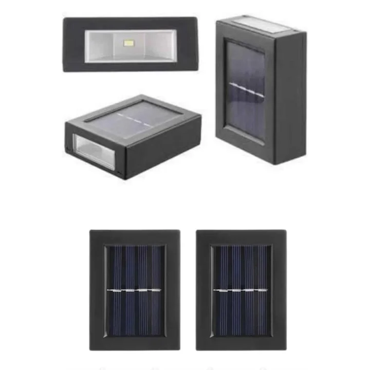 Mey İthalat® Solar Güneş Enerjili Çift Taraflı Duvar Lambası Çift Taraflı Duvar Lamba Güneş Enerjili