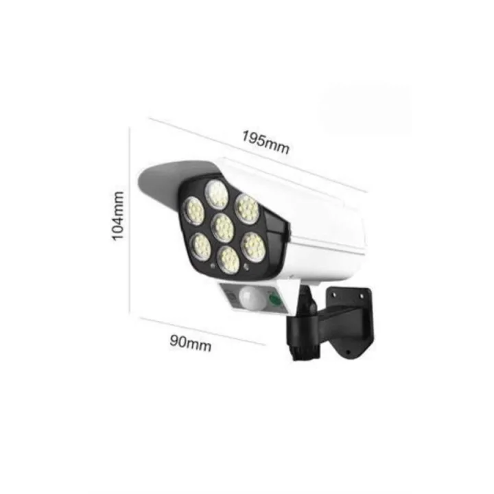 Mey İthalat® Solar Lamba Kamera Görünümlü Duvar Lambası Dönebilen Bahçe Aydınlatması