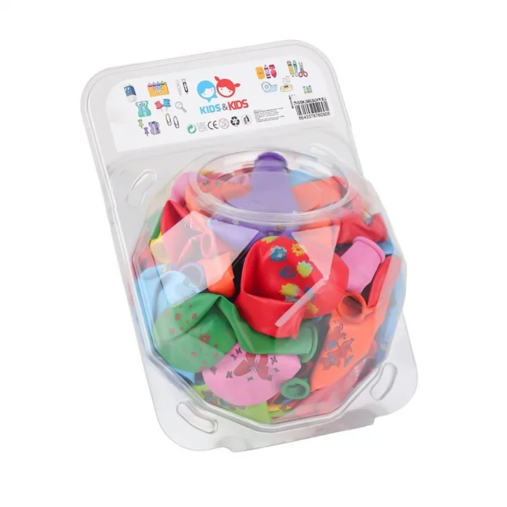 Mey İthalat® STR-133 Renkli Baskılı Balon 100lü