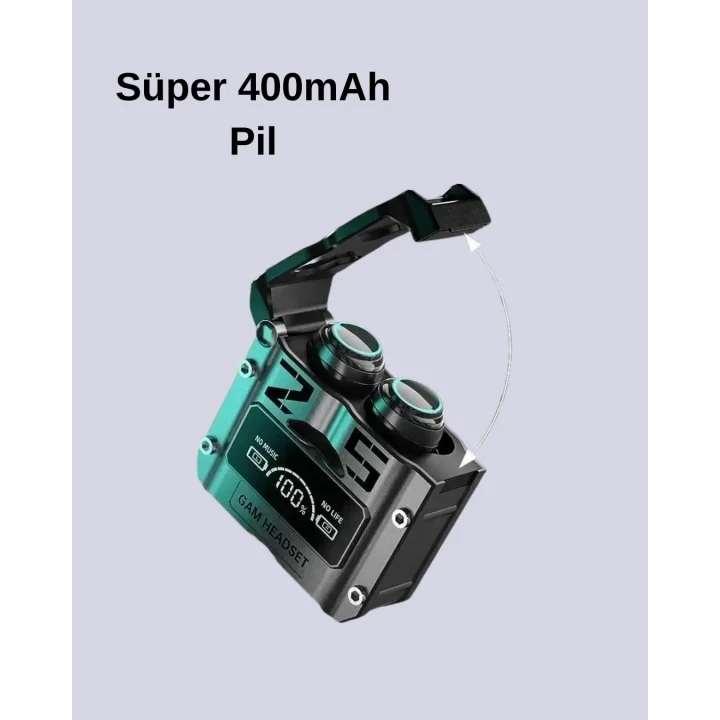 Mey İthalat® Su Geçirmez Bluetooth Kulak İçi Kablosuz Kulaklık 400mAh Pil