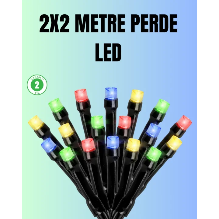 Mey İthalat® Su Geçirmez Pil Çalışan LED Perde Işık – İç ve Dış Mekan