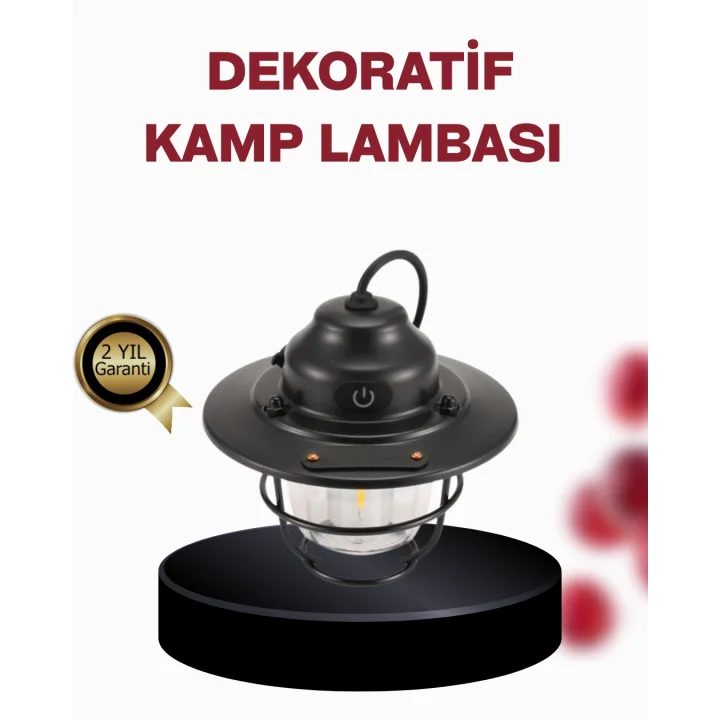 Mey İthalat® Su Geçirmez Taşınabilir Çadır Gece Lambası