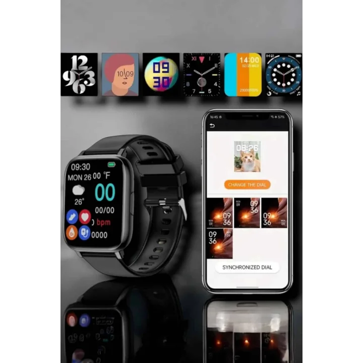 Mey İthalat® Suya Dayanıklı Bluetooth Akıllı Saat GPS, Adımsayar, Nabız & Sağlık Takibi