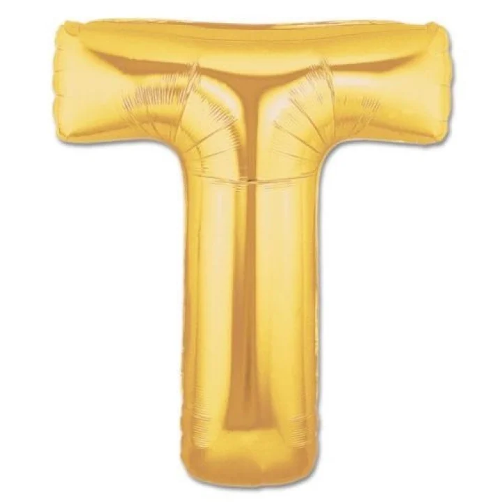 Mey İthalat® T Harf Folyo Balon Altın Renk  40 inç