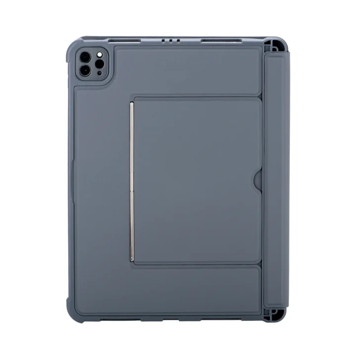 Mey İthalat®  T5510D iPad Pro 13 (2024) Kılıf Palermo Ledli Klavyeli Standlı Tablet Kılıfı - Siyah
