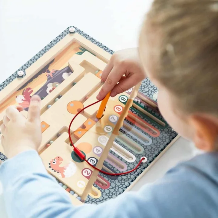 Mey İthalat® Tahta Manyetik Dinazor Yumurtası Labirenti