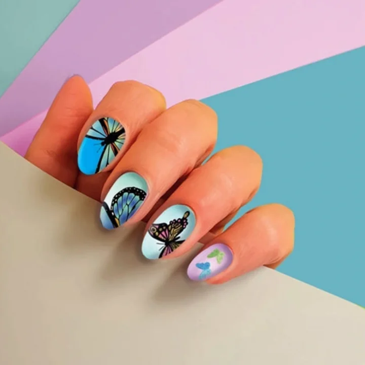 Mey İthalat® Tak ve Git Tırnaklar - Kelebek