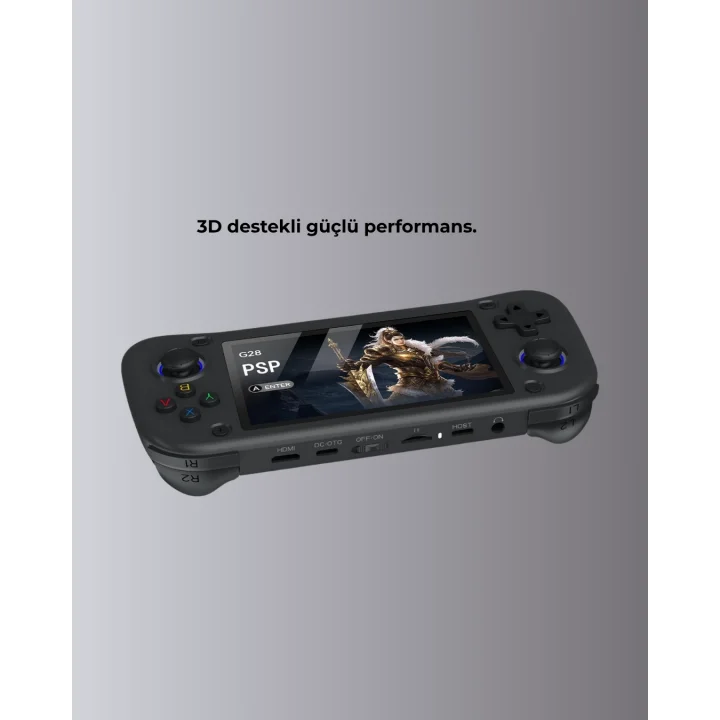Mey İthalat® Taşınabilir El Tipi Oyun Konsolu Çoklu Emülatör Destekli 64GB
