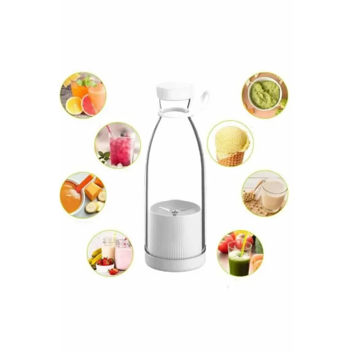 Mey İthalat® Taşınabilir Kablosuz Şarjlı Kişisel Smoothie El Blender Mini Meyve Sıkacağı
